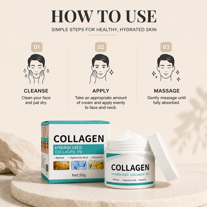 Hydrolyzed Collagen Cream – Helps Improve Skin Firmness & Hydration