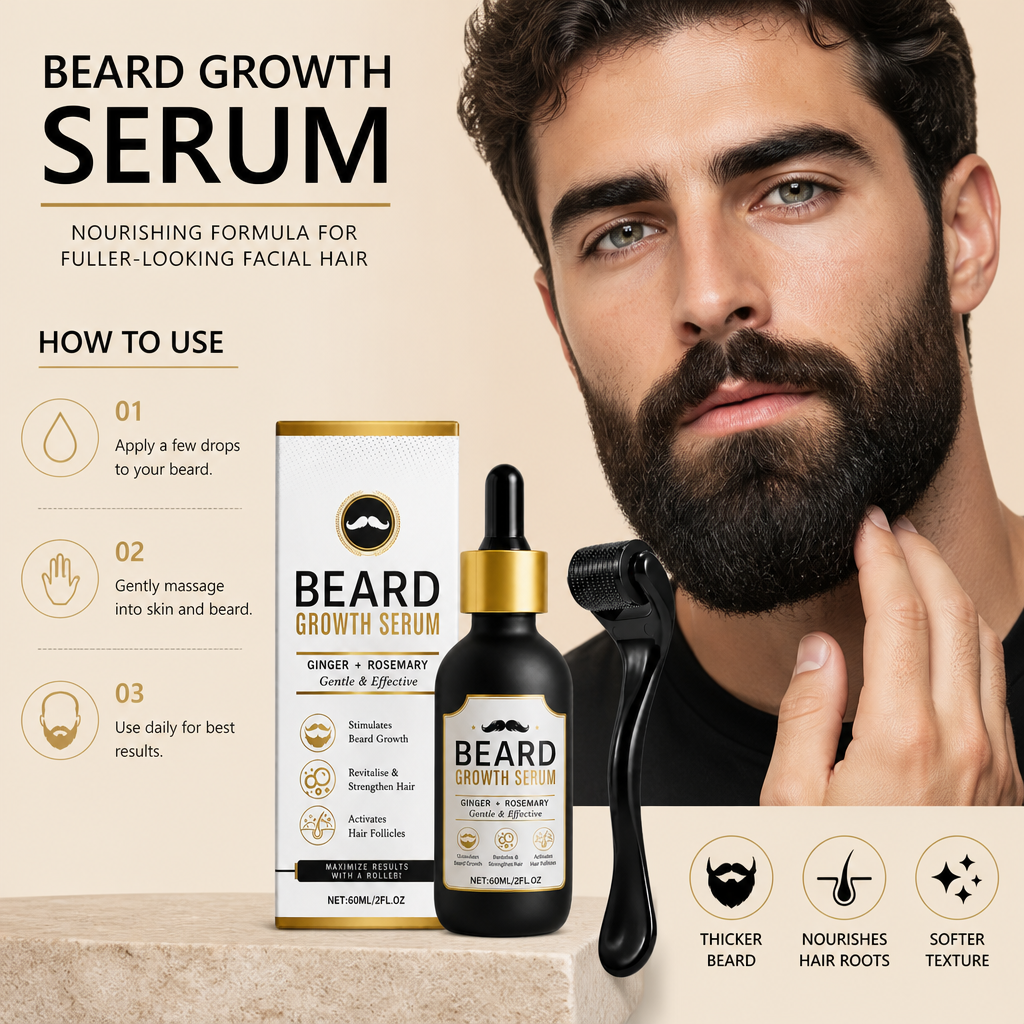 Beard Care Serum – Nourishing Formula For Fuller-Looking Facial Hair