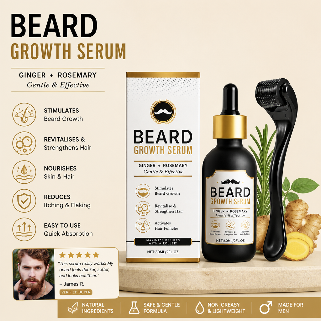 Beard Care Serum – Nourishing Formula For Fuller-Looking Facial Hair