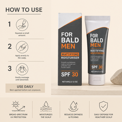 Men's Daily UV Protection Scalp Cream – Lightweight Moisturizing Formula