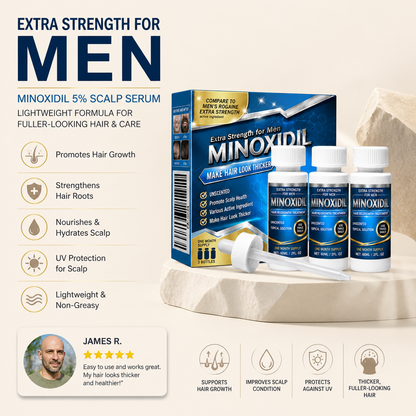 Minoxidil 5% Scalp Serum – Lightweight Formula For Fuller-Looking Hair & Care