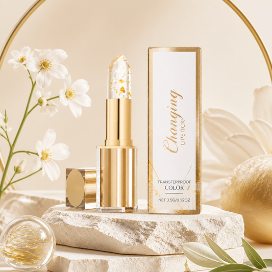 Hydrating Color-Changing Lip Balm with Hyaluronic Acid & Gold