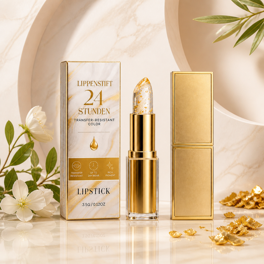 Transfer-Proof Color-Changing Lip Balm with Hyaluronic Acid & Gold