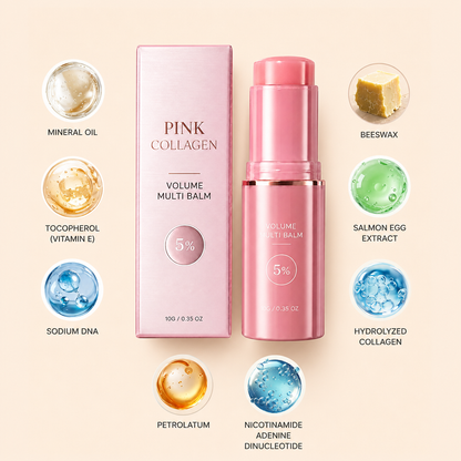 Nourishing Lip Balm with Collagen & Vitamin E for Soft, Smooth Lips