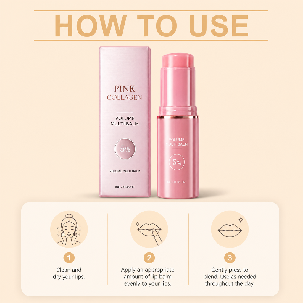Nourishing Lip Balm with Collagen & Vitamin E for Soft, Smooth Lips