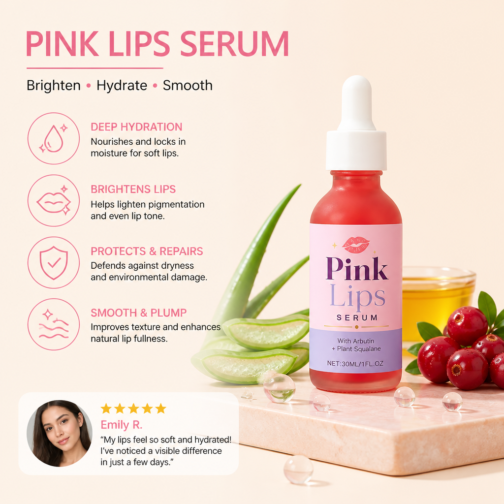 Brightening Lip Serum – Deep Hydration for Soft, Smooth Lips