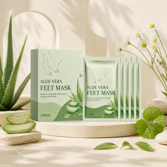 Aloe Vera Moisturizing Foot Peel Mask for Soft, Smooth Feet