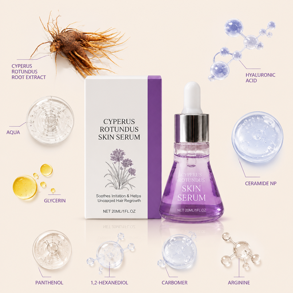 Cyperus Rotundus Skin Serum for Smooth-Looking Skin Care