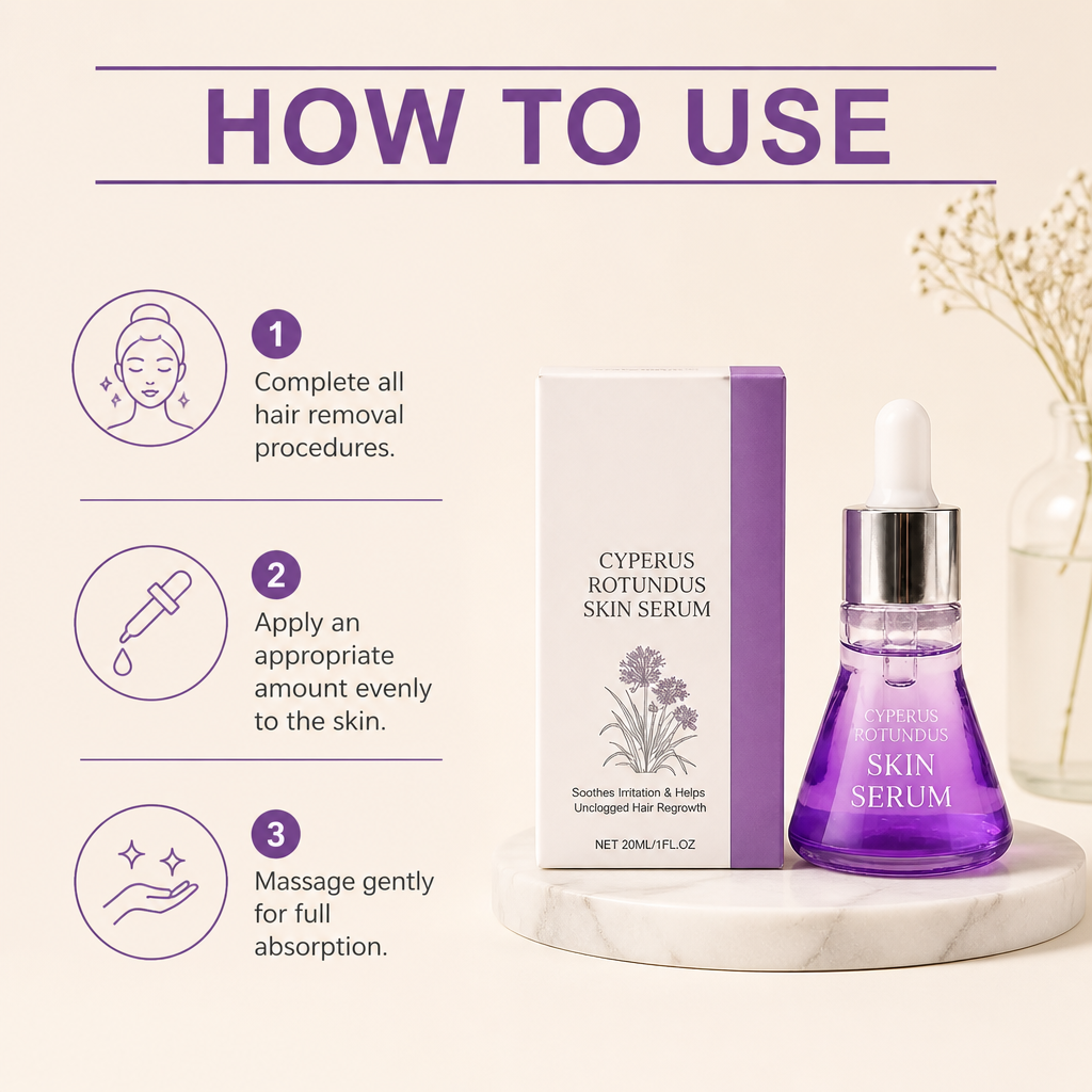 Cyperus Rotundus Skin Serum for Smooth-Looking Skin Care