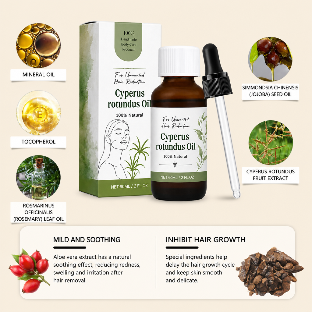Cyperus Rotundus Oil – Naturally Derived Formula for Smooth Skin Care