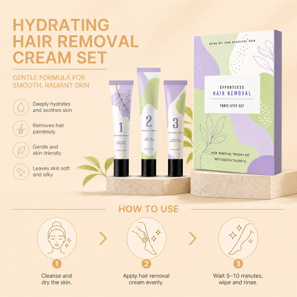 Hydrating Hair Removal Cream Set – Smooth Skin Care with Soothing Formula