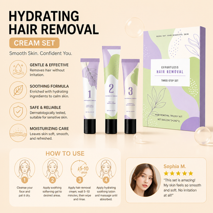 Hydrating Hair Removal Cream Set – Smooth Skin Care with Soothing Formula