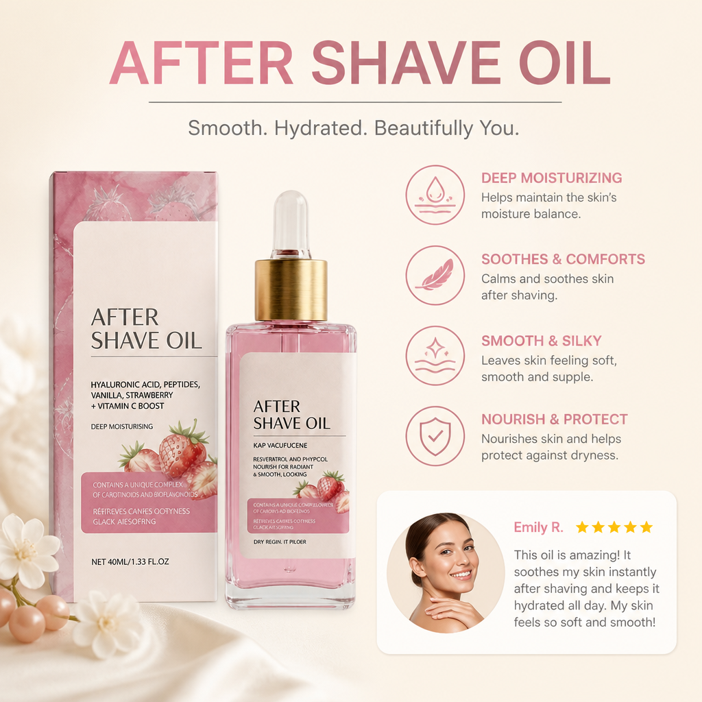 After Shave Oil for Smooth Hydrated Skin Care
