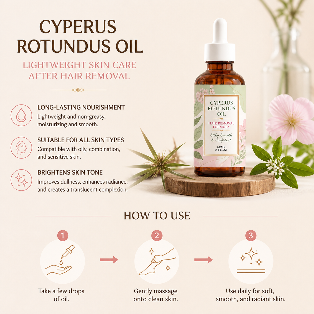 Cyperus Rotundus Oil – Lightweight Skin Care After Hair Removal