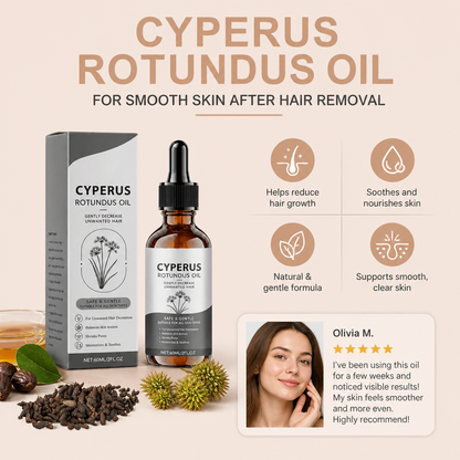 Cyperus Rotundus Oil for Smooth Skin After Hair Removal