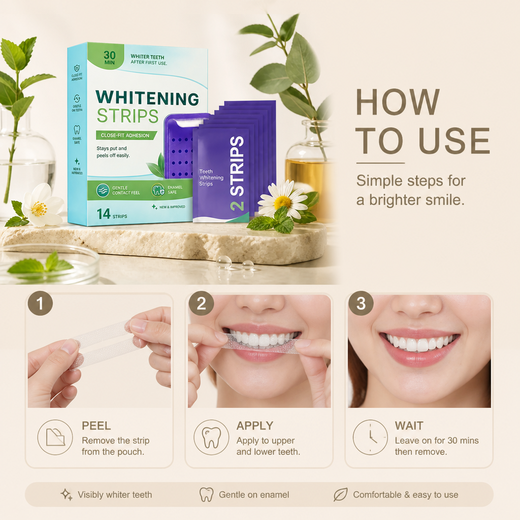 Teeth Whitening Strips – Gentle Formula For A Brighter Smile