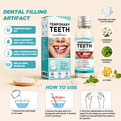 Temporary Tooth Repair Beads – Moldable Dental Filling Solution
