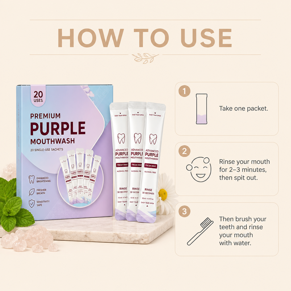 Hydroxyapatite Purple Mouthwash – Fresh Daily Oral Care Solution