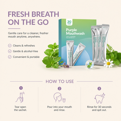 Portable Mint Mouthwash Sachets – Fresh Oral Care For Daily Use