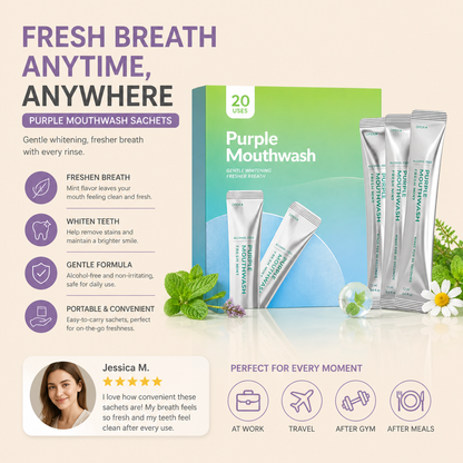 Portable Mint Mouthwash Sachets – Fresh Oral Care For Daily Use