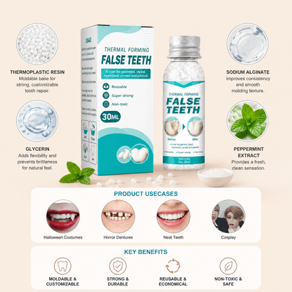 Temporary Tooth Repair Beads – Moldable Cosmetic Tooth Replacement