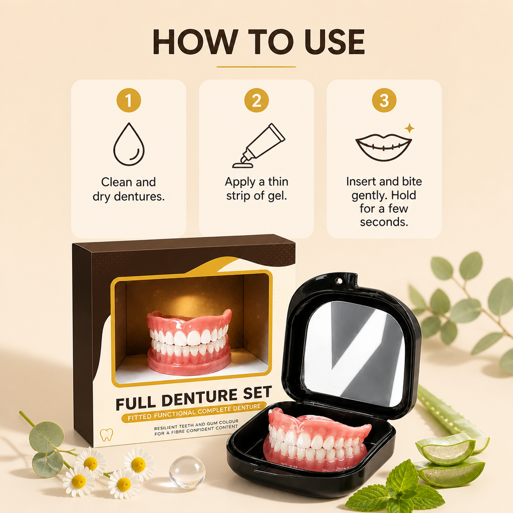 Custom Fit Denture Adhesive Gel – Secure Hold For Comfortable Smiles