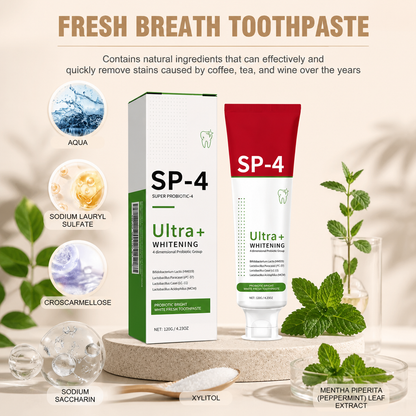 Fresh Breath Whitening Toothpaste – Gentle Stain Removal & Mint Care