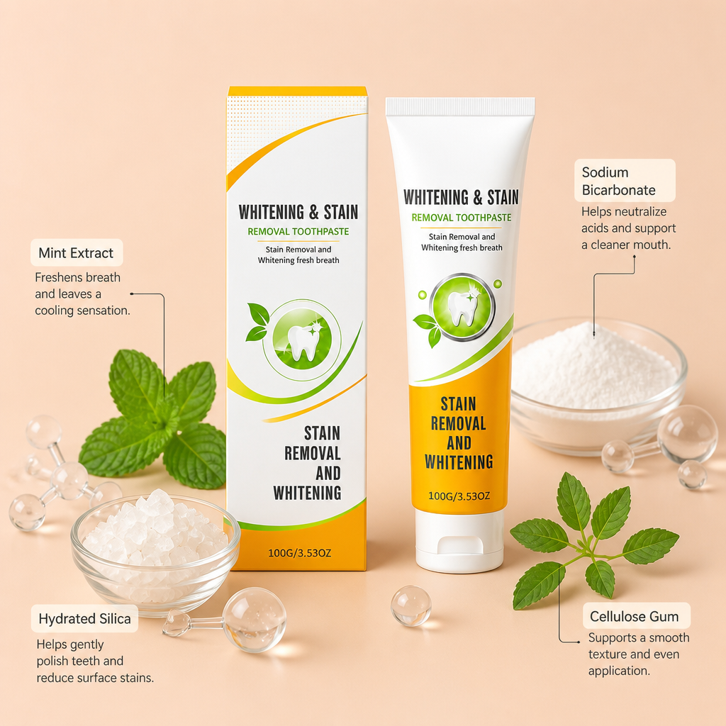 Whitening Toothpaste – Gentle Stain Removal for a Fresh Smile