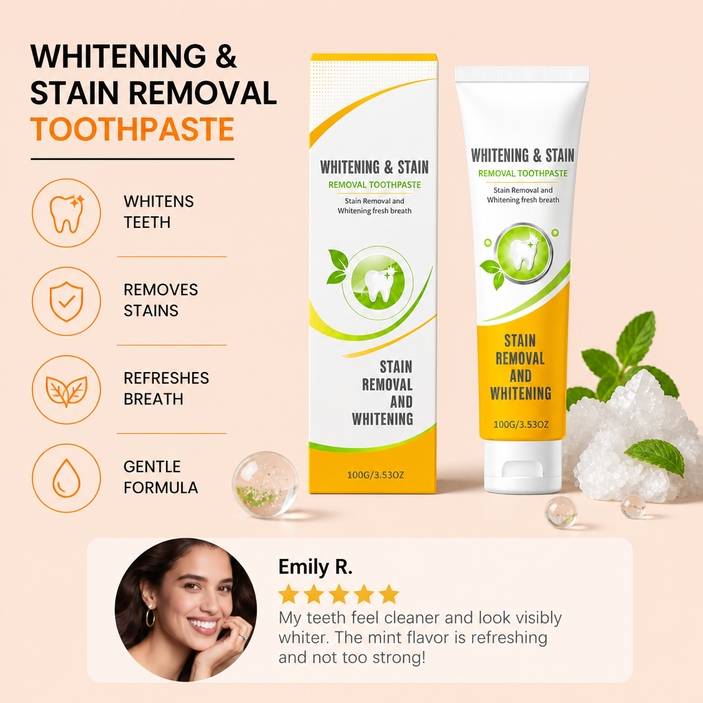 Whitening Toothpaste – Gentle Stain Removal for a Fresh Smile
