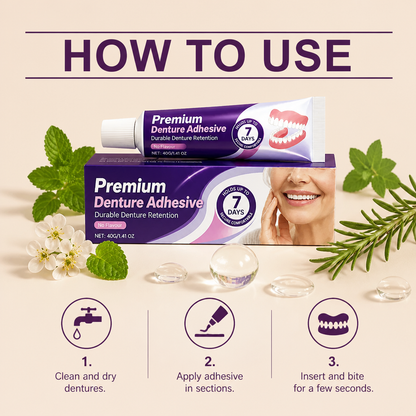 Premium Denture Adhesive – Strong Hold for Comfortable Denture Wear