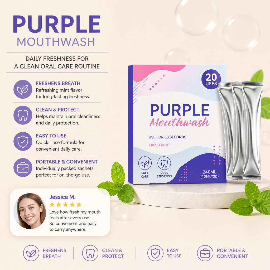 Purple Refreshing Mouthwash – Daily Freshness For A Clean Oral Care Routine