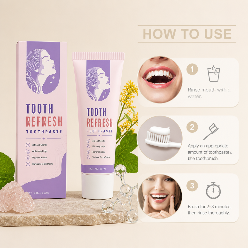 Refreshing Whitening Toothpaste – For A Brighter Smile & Fresh Breath