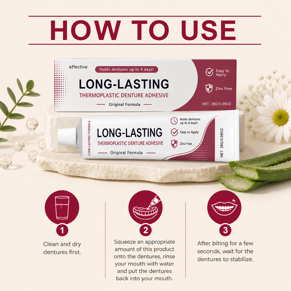 Denture Adhesive Cream – Comfortable Hold For Secure Daily Wear