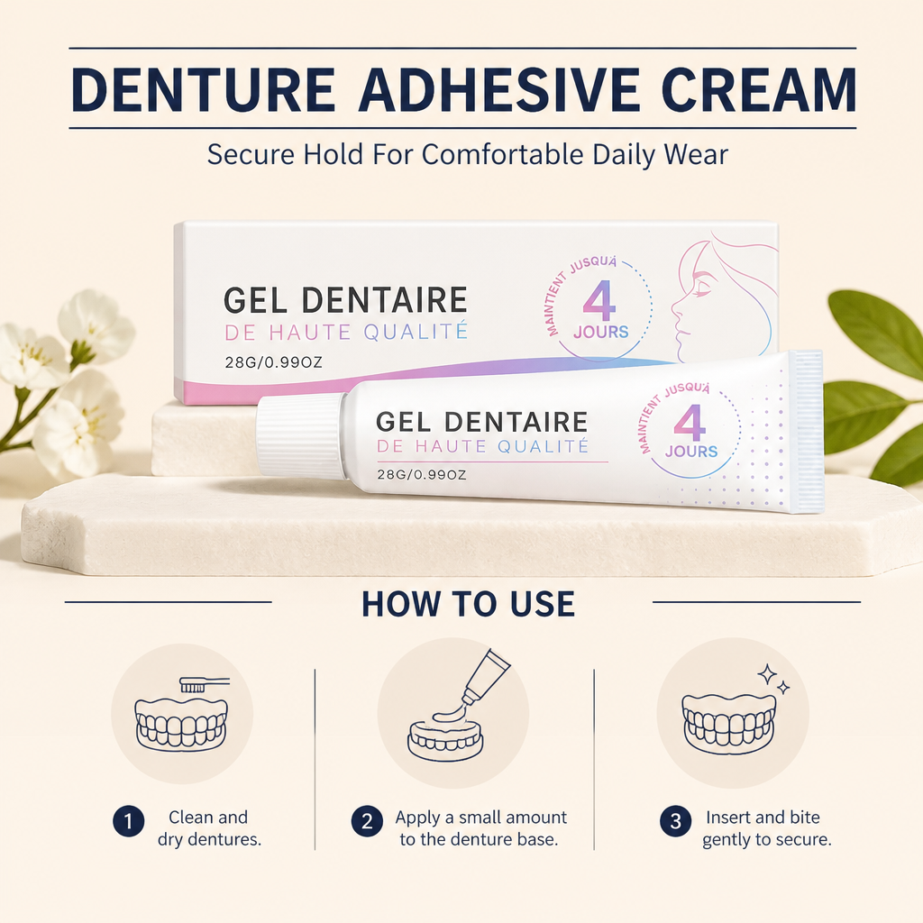 Denture Adhesive Cream – Secure Hold For Comfortable Daily Wear