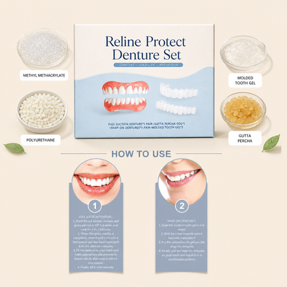 Custom Fit Temporary Denture Set – Natural-Looking Smile Enhancement Solution