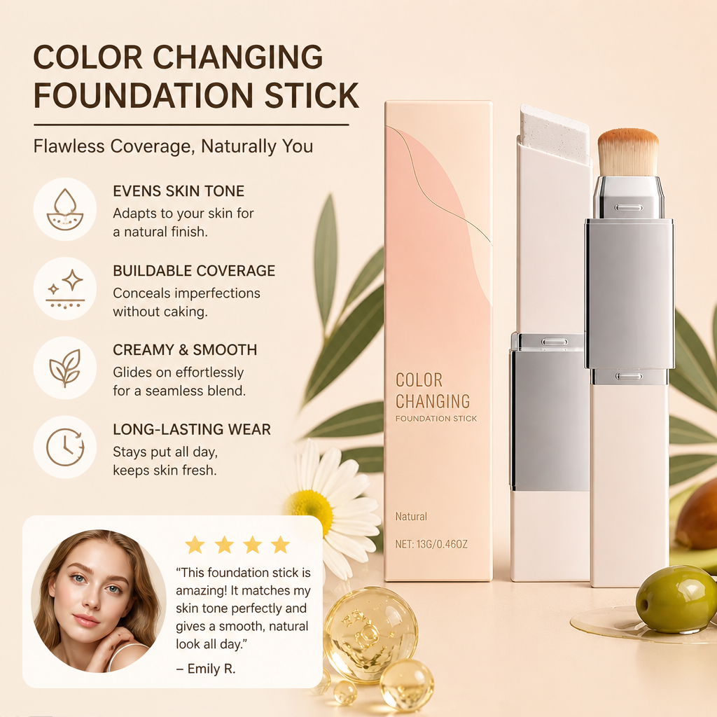 Color Matching Foundation Stick – Smooth Natural Finish Makeup Base
