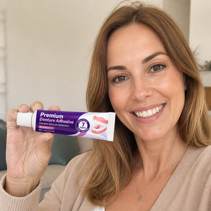 Premium Denture Adhesive – Strong Hold for Comfortable Denture Wear