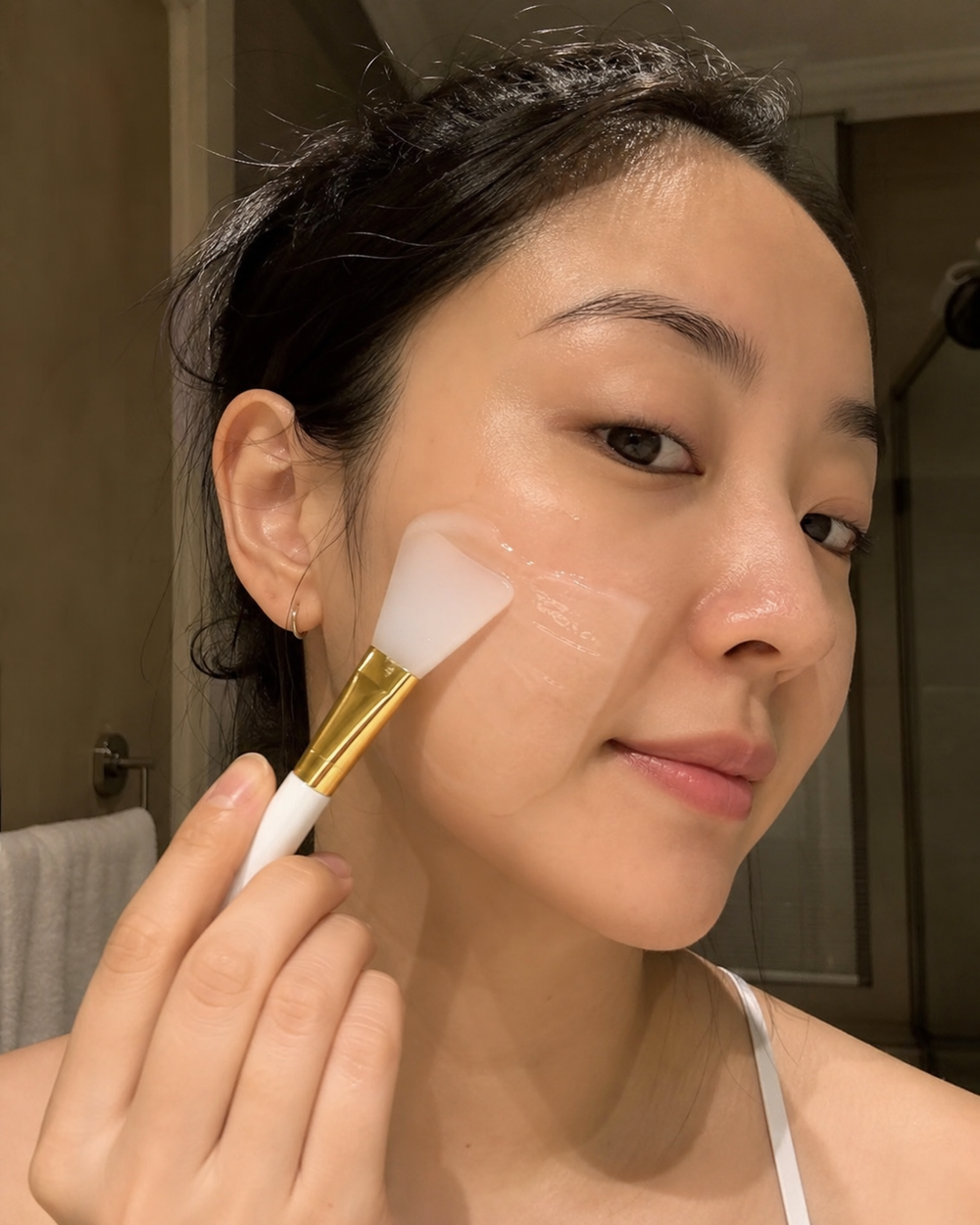 Beauty Kiwi community member sharing their Korean Collagen Night Wrapping Mask morning skin result