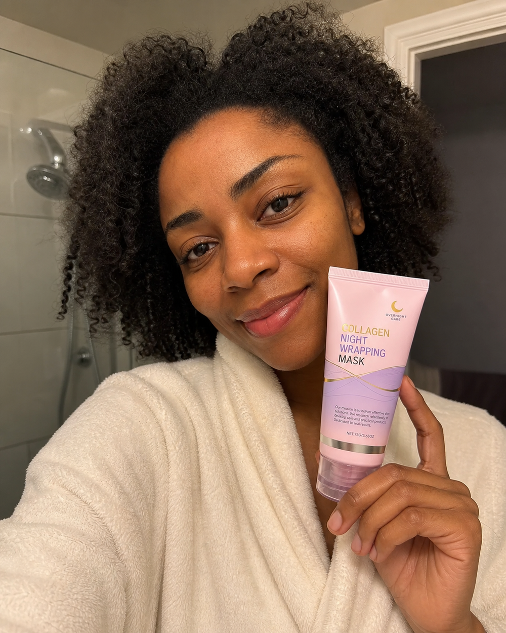 Beauty Kiwi community member sharing their Korean Collagen Night Wrapping Mask morning skin result