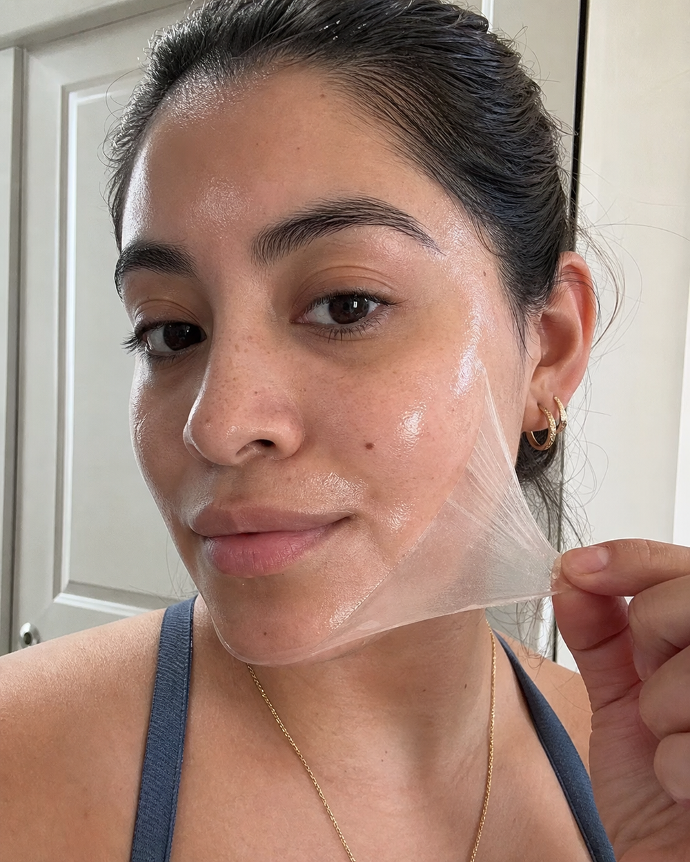 Beauty Kiwi community member sharing their Korean Collagen Night Wrapping Mask morning skin result