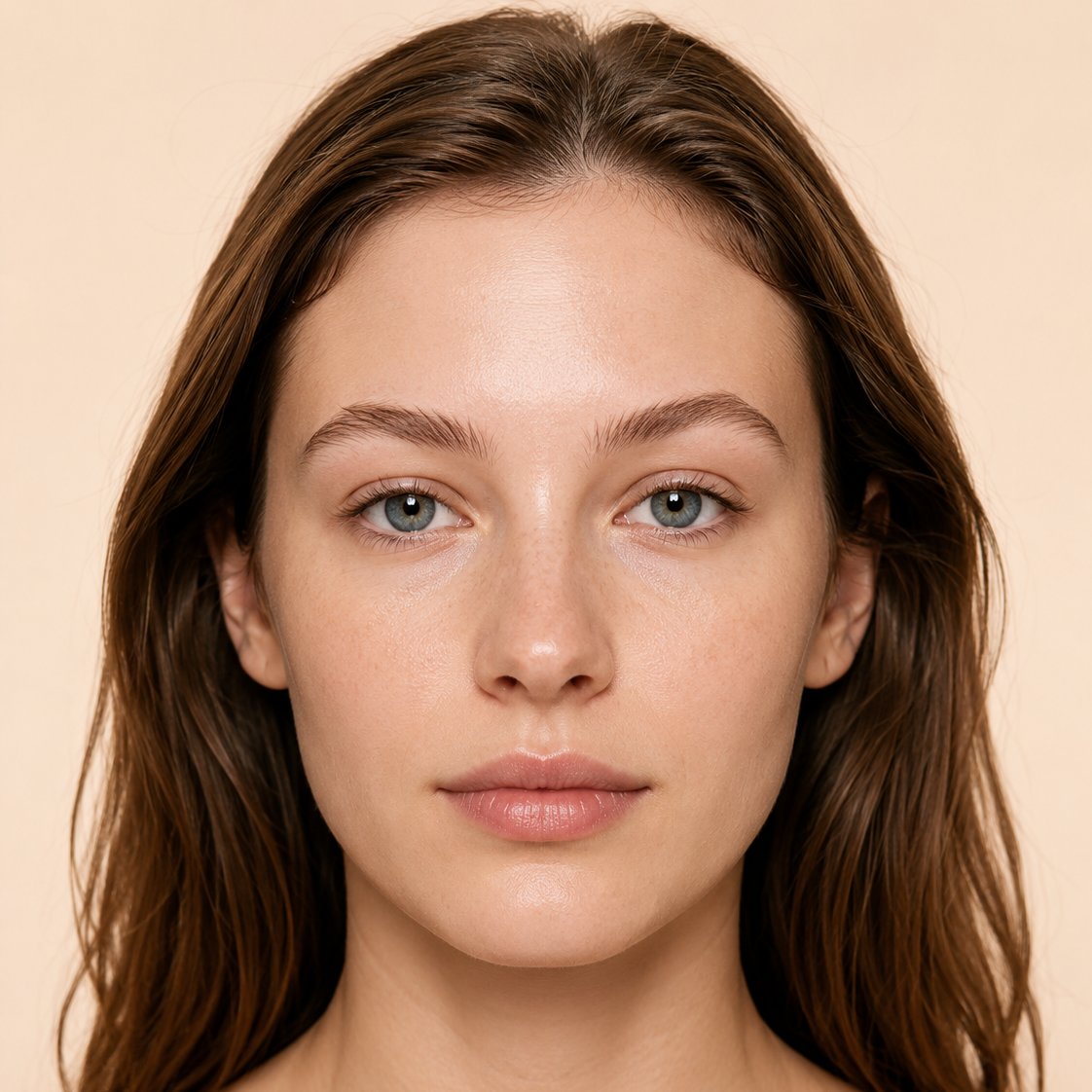 Brows before applying the Beauty Kiwi 3D Natural-Looking Brow Pen