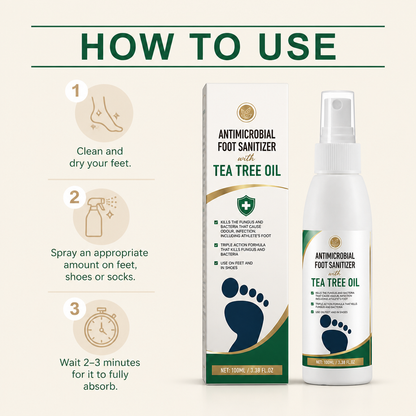 Tea Tree Oil Antimicrobial Foot Sanitiser – Fungus & Odor Control
