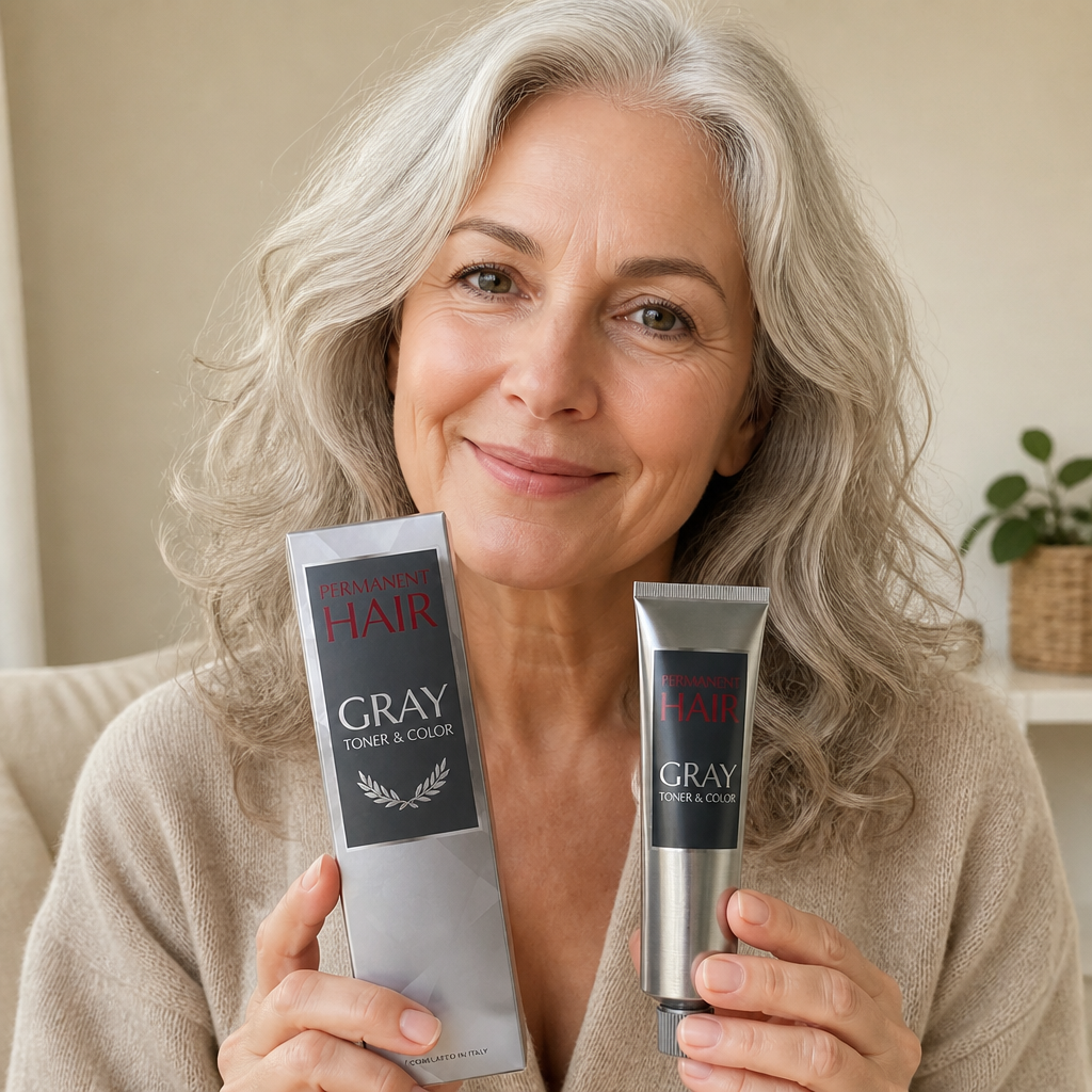 Gray Hair Dye Cream – Long-Lasting Silver Tone Hair Coloring Formula