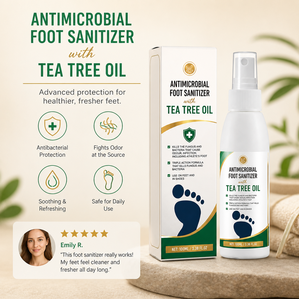 Tea Tree Oil Antimicrobial Foot Sanitiser – Fungus & Odor Control