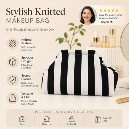 Stylish Knitted Makeup Bag