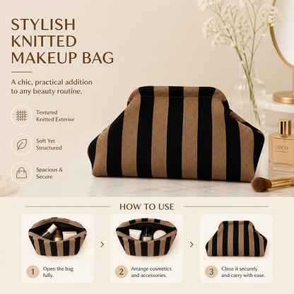 Stylish Knitted Makeup Bag