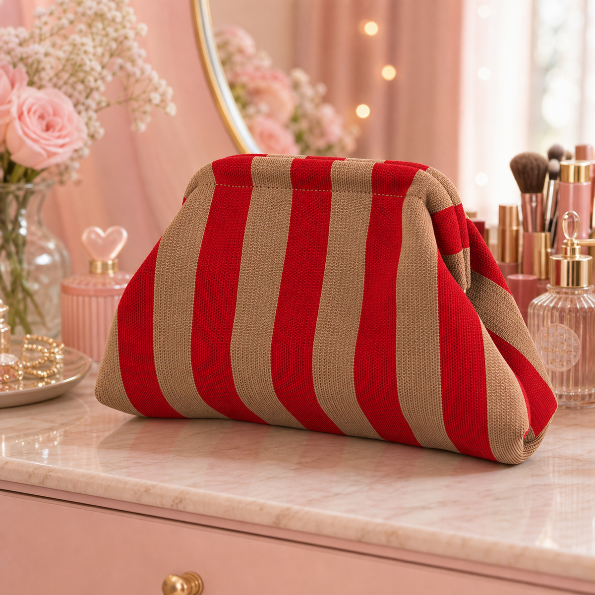 Stylish Knitted Makeup Bag