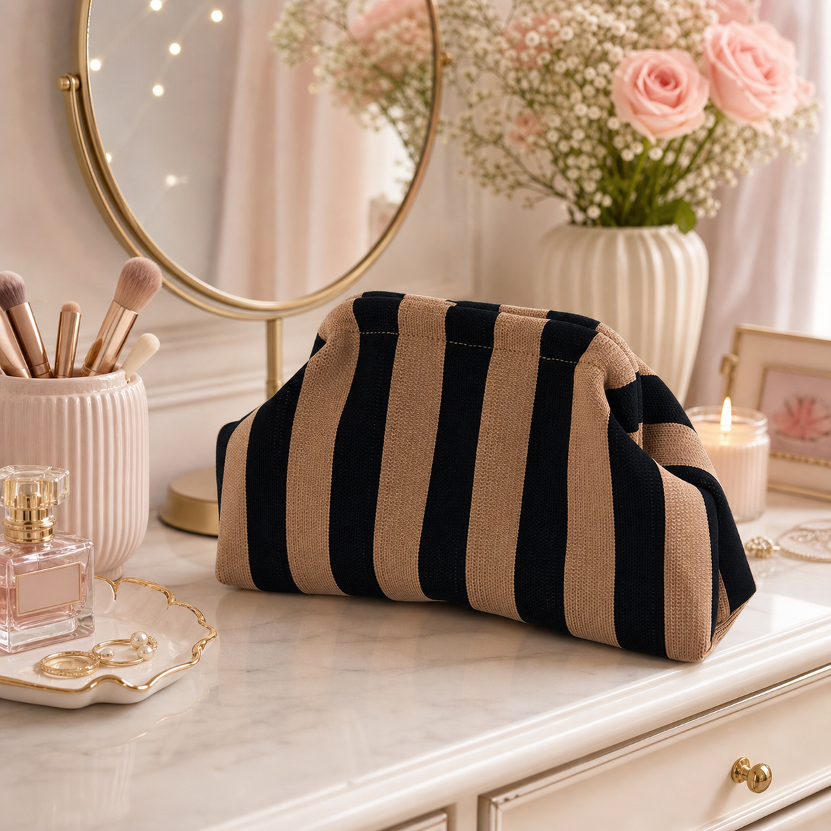 Stylish Knitted Makeup Bag