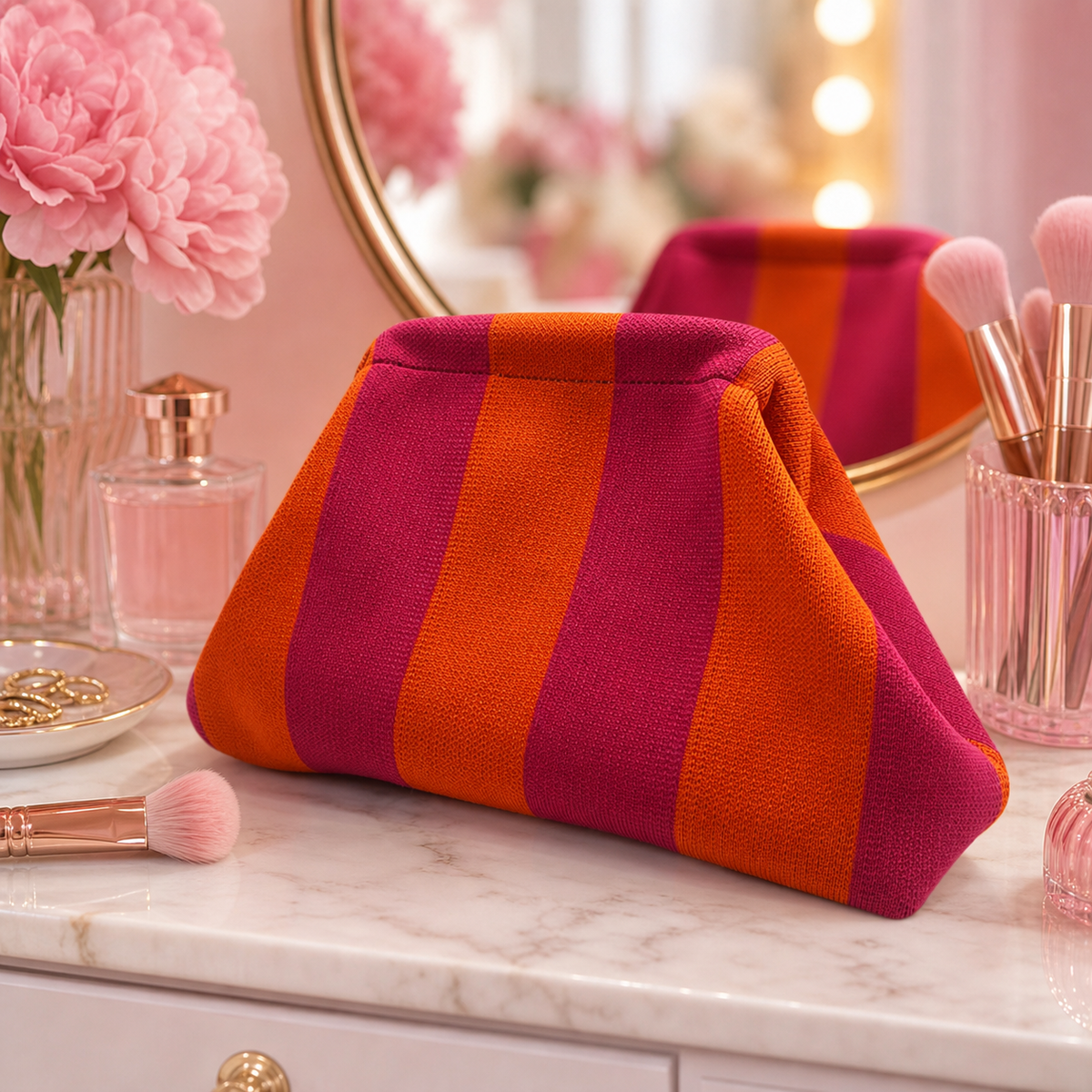Stylish Knitted Makeup Bag
