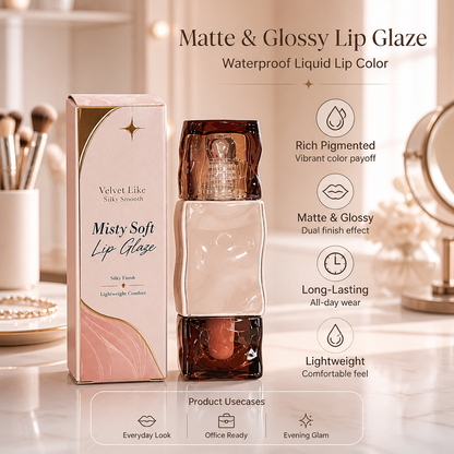 Matte & Glossy Lip Glaze – Waterproof Liquid Lip Color